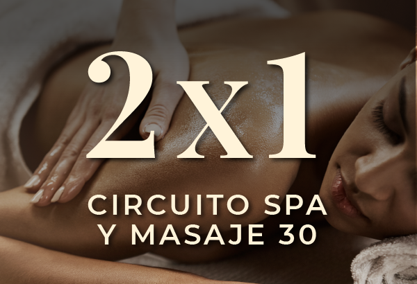 BLACK FRIDAY | 2x1 Masaje 30' + Circuito Spa 30'
