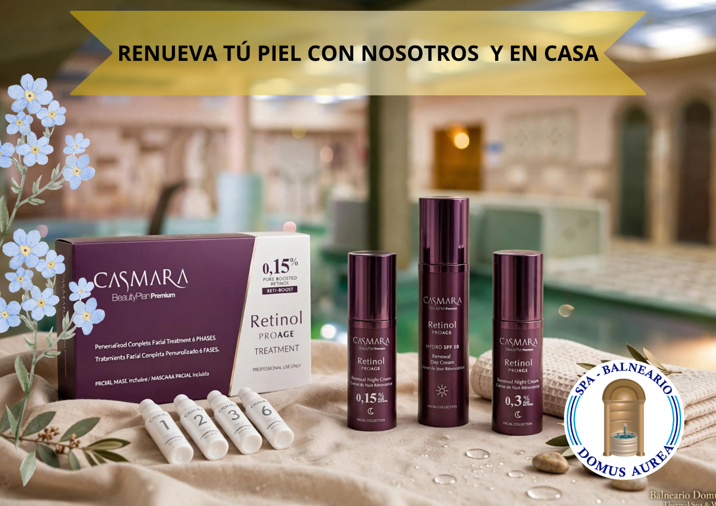 TRATAMIENTO PROFESIONAL DE RETINOL · CABINA + CASA 